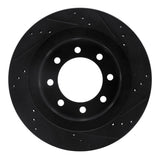 R1 Concepts 03-08 Dodge Ram 4000 (Mexico) Rear Left Drilled & Slotted Black Brake Rotor by R1 Concepts RNC-633-40103L