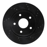 R1 Concepts 05-11 Dodge Dakota 4WD Front Left Drilled & Slotted Black Brake Rotor by R1 Concepts RNC-633-40105L