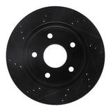 R1 Concepts 05-11 Dodge Dakota RWD Front Right Drilled & Slotted Black Brake Rotor by R1 Concepts RNC-633-40105R