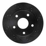 R1 Concepts 05-11 Dodge Dakota RWD Front Right Drilled & Slotted Black Brake Rotor by R1 Concepts RNC-633-40105R