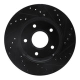 R1 Concepts 08-16 Chrysler Town & Country Front Left Drilled & Slotted Black Brake Rotor by R1 Concepts RNC-633-40107L