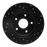 R1 Concepts 08-16 Chrysler Town & Country Rear Left Drilled & Slotted Black Brake Rotor by R1 Concepts RNC-633-40109L