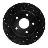 R1 Concepts 08-16 Chrysler Town & Country Rear Left Drilled & Slotted Black Brake Rotor by R1 Concepts RNC-633-40109L