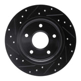 R1 Concepts 08-16 Chrysler Town & Country Rear Right Drilled & Slotted Black Brake Rotor by R1 Concepts RNC-633-40109R