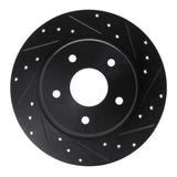 R1 Concepts 08-16 Chrysler Town & Country Rear Right Drilled & Slotted Black Brake Rotor by R1 Concepts RNC-633-40109R