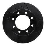 R1 Concepts 09-25 Dodge Ram 2500 Front Right Drilled & Slotted Black Brake Rotor by R1 Concepts RNC-633-40110R