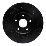 R1 Concepts 12-25 Chrysler Town & Country Front Left Drilled & Slotted Black Brake Rotor by R1 Concepts RNC-633-40112L