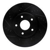R1 Concepts 12-25 Chrysler Town & Country Front Left Drilled & Slotted Black Brake Rotor by R1 Concepts RNC-633-40112L