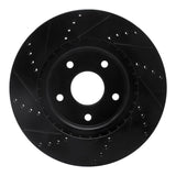 R1 Concepts 12-25 Chrysler Voyager Front Right Drilled & Slotted Black Brake Rotor by R1 Concepts RNC-633-40112R