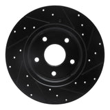 R1 Concepts 12-20 Chrysler Town & Country Rear Left Drilled & Slotted Black Brake Rotor by R1 Concepts RNC-633-40113L