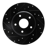 R1 Concepts 12-20 Chrysler Town & Country Rear Left Drilled & Slotted Black Brake Rotor by R1 Concepts RNC-633-40113L