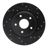 R1 Concepts 12-20 Chrysler Town & Country Rear Right Drilled & Slotted Black Brake Rotor by R1 Concepts RNC-633-40113R