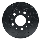 R1 Concepts 14-25 Ram Promaster 1500 Front Left Drilled & Slotted Black Brake Rotor by R1 Concepts RNC-633-40114L
