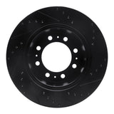R1 Concepts 09-25 Dodge Ram 2500 Rear Left Drilled & Slotted Black Brake Rotor by R1 Concepts RNC-633-40118L