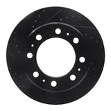 R1 Concepts 09-25 Dodge Ram 2500 Rear Left Drilled & Slotted Black Brake Rotor by R1 Concepts RNC-633-40118L
