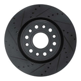 R1 Concepts 19-25 Ram 1500 Front Left Drilled & Slotted Black Brake Rotor by R1 Concepts RNC-633-40120L