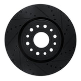 R1 Concepts 19-25 Ram 1500 Front Right Drilled & Slotted Black Brake Rotor by R1 Concepts RNC-633-40120R