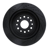 R1 Concepts 19-25 Ram 1500 Rear Right Drilled & Slotted Black Brake Rotor by R1 Concepts RNC-633-40121R