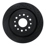 R1 Concepts 19-25 Ram 1500 Rear Right Drilled & Slotted Black Brake Rotor by R1 Concepts RNC-633-40121R