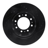 R1 Concepts 19-25 Ram 3500 Rear Left Drilled & Slotted Black Brake Rotor by R1 Concepts RNC-633-40122L