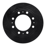 R1 Concepts 19-25 Ram 3500 Rear Left Drilled & Slotted Black Brake Rotor by R1 Concepts RNC-633-40122L