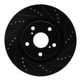 R1 Concepts 21-25 Dodge Durango Front Right Drilled & Slotted Black Brake Rotor