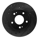 R1 Concepts 98-98 Eagle Talon Front Left Drilled & Slotted Black Brake Rotor by R1 Concepts RNC-633-41001L