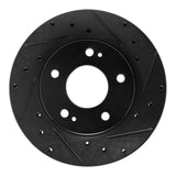 R1 Concepts 98-98 Eagle Talon Front Right Drilled & Slotted Black Brake Rotor by R1 Concepts RNC-633-41001R
