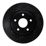 R1 Concepts 05-10 Jeep Commander Front Left Drilled & Slotted Black Brake Rotor by R1 Concepts RNC-633-42000L