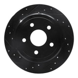 R1 Concepts 05-10 Jeep Grand Cherokee Rear Left Drilled & Slotted Black Brake Rotor by R1 Concepts RNC-633-42001L