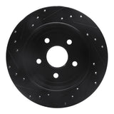 R1 Concepts 05-10 Jeep Commander Rear Right Drilled & Slotted Black Brake Rotor by R1 Concepts RNC-633-42001R