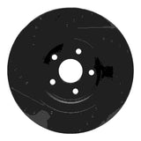 R1 Concepts 06-10 Jeep Grand Cherokee Front Right Drilled & Slotted Black Brake Rotor by R1 Concepts RNC-633-42002R