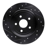 R1 Concepts 11-22 Dodge Durango Rear Left Drilled & Slotted Black Brake Rotor by R1 Concepts RNC-633-42004L