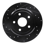 R1 Concepts 11-22 Dodge Durango Rear Left Drilled & Slotted Black Brake Rotor by R1 Concepts RNC-633-42004L