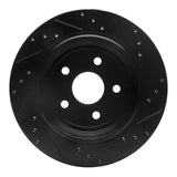 R1 Concepts 11-25 Dodge Durango Rear Left Drilled & Slotted Black Brake Rotor by R1 Concepts RNC-633-42006L