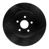 R1 Concepts 2012-2025 Dodge Durango Rear Left Drilled & Slotted Black Brake Rotor by R1 Concepts RNC-633-42008L