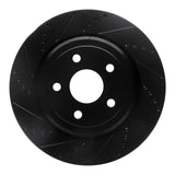 R1 Concepts 2012-2025 Dodge Durango Rear Left Drilled & Slotted Black Brake Rotor by R1 Concepts RNC-633-42008L