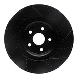 R1 Concepts 2012-2025 Dodge Durango Front Left Drilled & Slotted Black Brake Rotor by R1 Concepts RNC-633-42009L