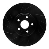 R1 Concepts 2012-2025 Dodge Durango Front Left Drilled & Slotted Black Brake Rotor by R1 Concepts RNC-633-42009L