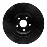 R1 Concepts 2012-2025 Dodge Durango Front Right Drilled & Slotted Black Brake Rotor by R1 Concepts RNC-633-42009R