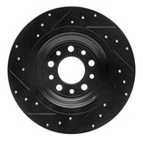 R1 Concepts 14-23 Jeep Cherokee Rear Right Drilled & Slotted Black Brake Rotor by R1 Concepts RNC-633-42010R
