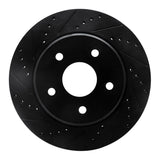 R1 Concepts 08-12 Jeep J8 Front Left Drilled & Slotted Black Brake Rotor by R1 Concepts RNC-633-42011L