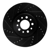 R1 Concepts 14-25 Alfa Romeo Tonale Front Left Drilled & Slotted Black Brake Rotor by R1 Concepts RNC-633-42013L
