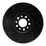R1 Concepts 14-25 Alfa Romeo Tonale Front Right Drilled & Slotted Black Brake Rotor by R1 Concepts RNC-633-42013R