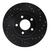 R1 Concepts 80-89 American Motors Eagle Front Left Drilled & Slotted Black Brake Rotor by R1 Concepts RNC-633-42015L