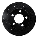 R1 Concepts 80-89 American Motors Eagle Front Left Drilled & Slotted Black Brake Rotor by R1 Concepts RNC-633-42015L