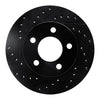 R1 Concepts 80-89 American Motors Eagle Front Left Drilled & Slotted Black Brake Rotor