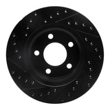 R1 Concepts 80-89 American Motors Eagle Front Right Drilled & Slotted Black Brake Rotor by R1 Concepts RNC-633-42015R