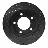 R1 Concepts 74-80 International SCOUT II Front Left Drilled & Slotted Black Brake Rotor by R1 Concepts RNC-633-42016L