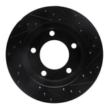 R1 Concepts 76-86 Jeep Scrambler Front Left Drilled & Slotted Black Brake Rotor by R1 Concepts RNC-633-42017L